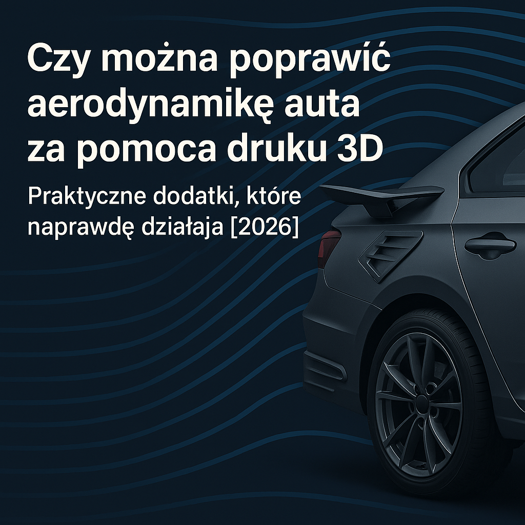 Czy można poprawić aerodynamikę auta za pomocą druku 3D? Praktyczne dodatki, które naprawdę działają [2026]