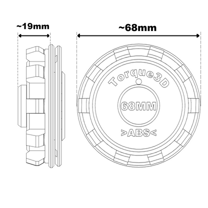 CenterCaps 68MM - Dekielki samopoziomujące